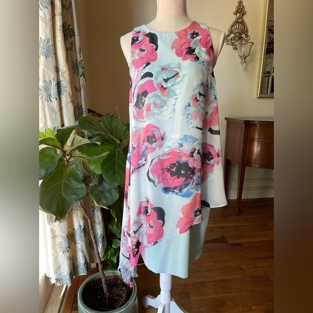 Tahari ASL Floral Midi Dress